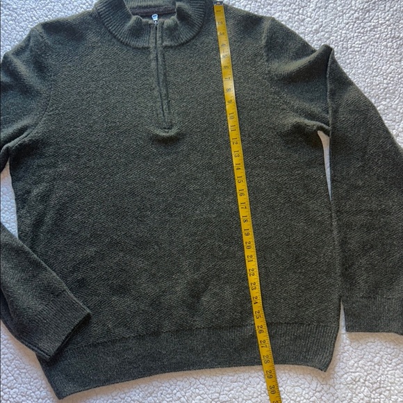 Joseph Abboud Forest Green Half-Zip Sweater - Picture 3 of 9
